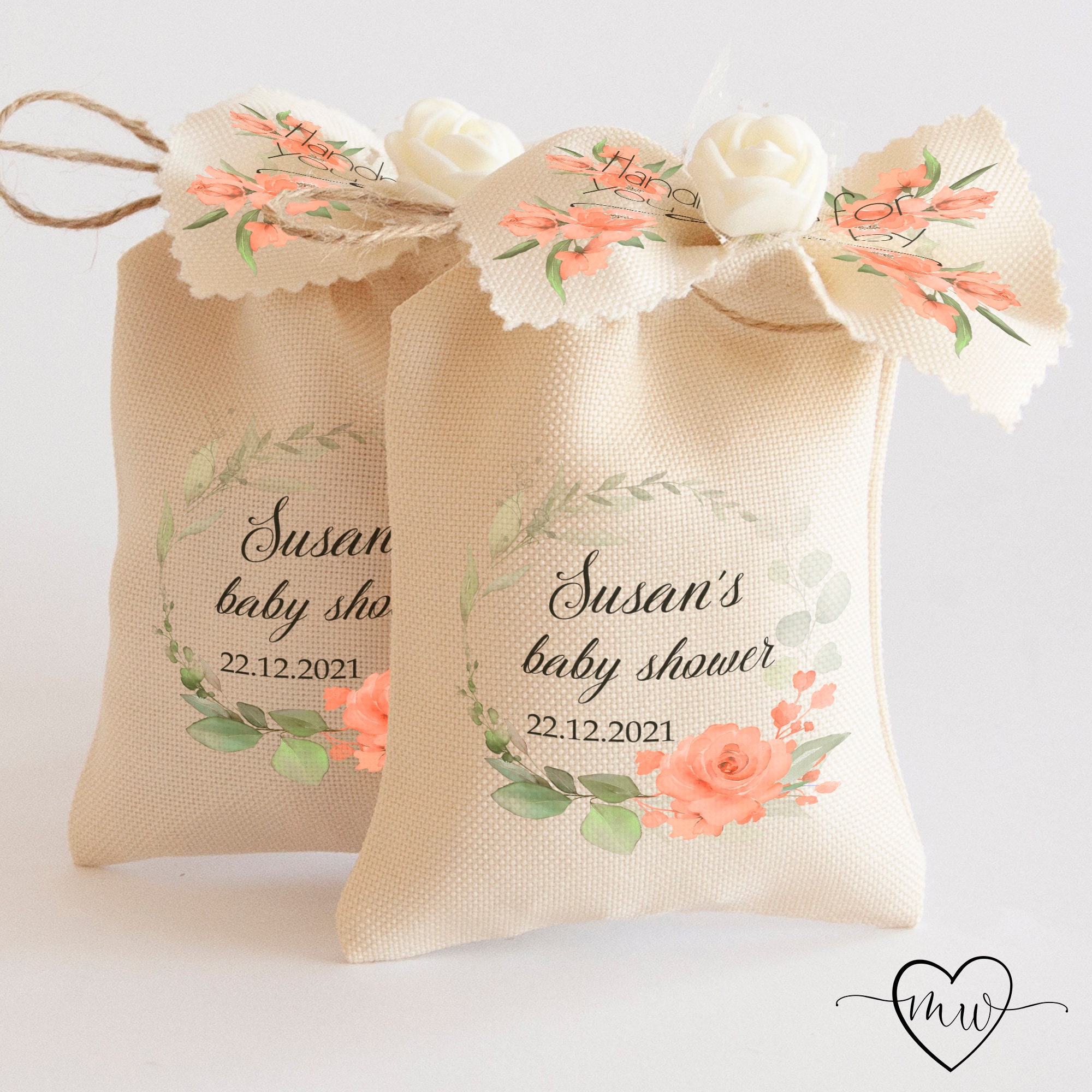 Baby Shower Favor Bags Personalized Baby Shower Favors Baby Etsy