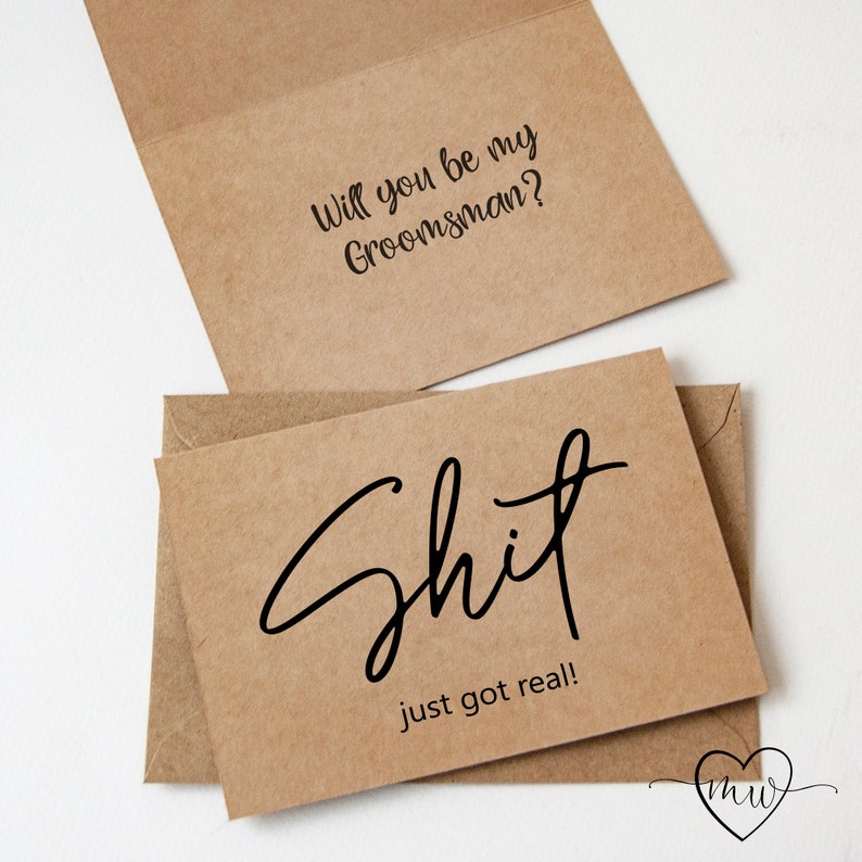 Funny Best Man Proposal Card Will You Be My Groomsman Gift Etsy