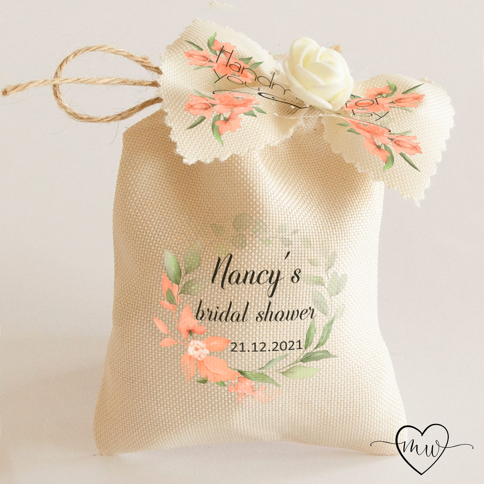 Personalized Wedding Shower Favors Bridal Shower Favour Bags Etsy