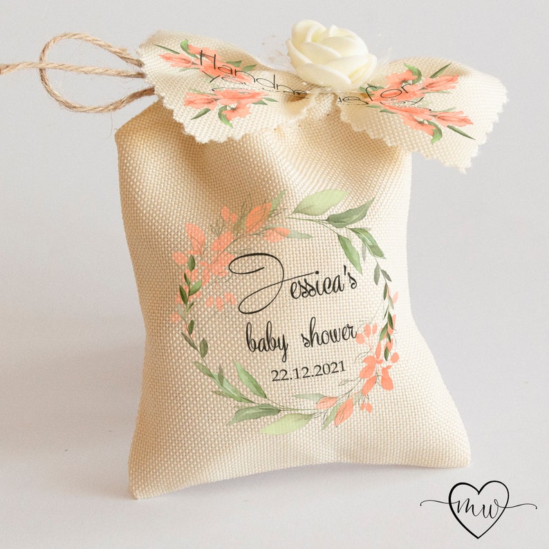 Baby Shower Favor Bags Girl Baby Shower Candy Bags Custom Etsy