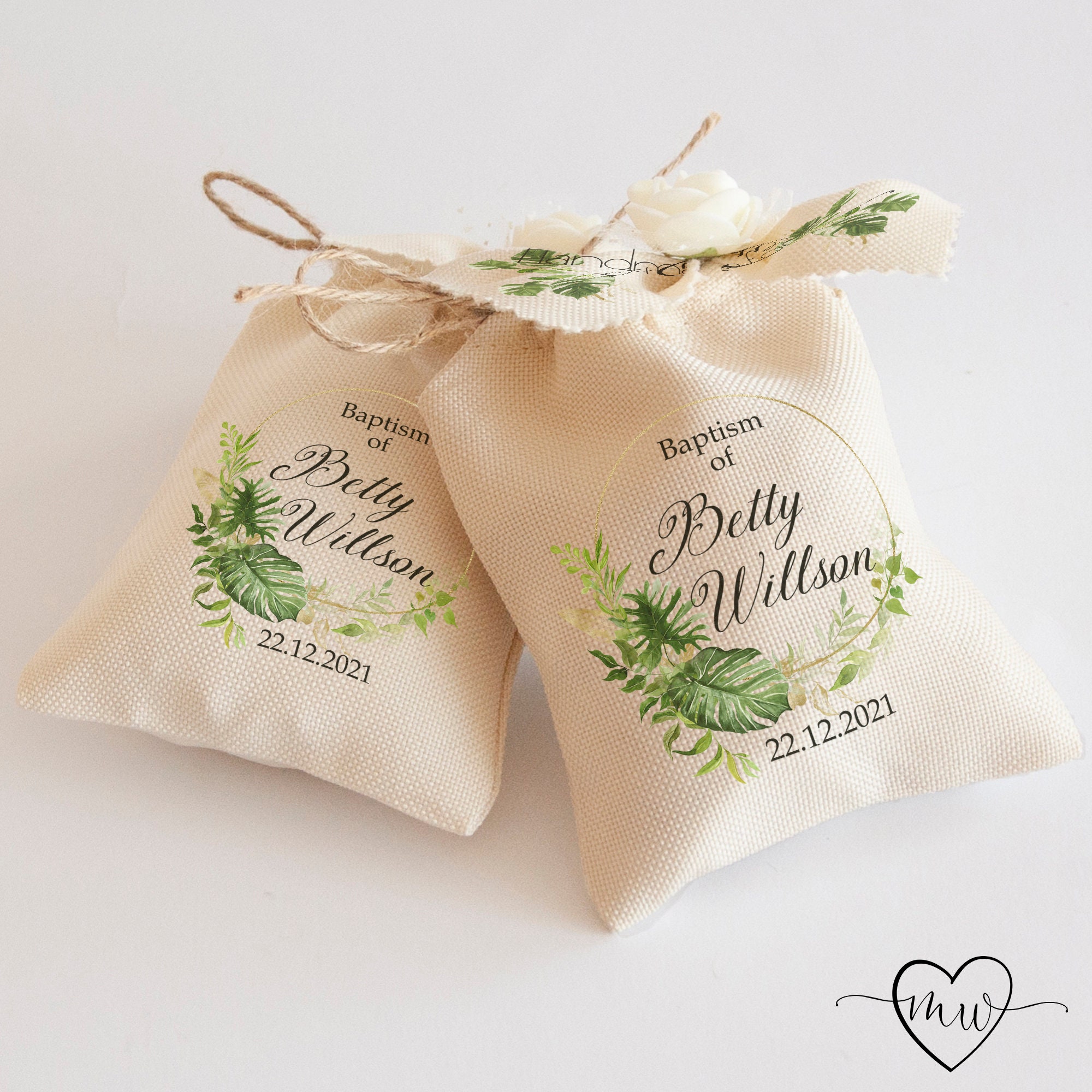 Boy Baptism Favor Bags Christening Gift Bag Baby Girl Baptism Etsy