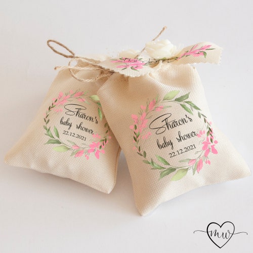 Baby Shower Favor Bags Girl Baby Shower Candy Bags Custom Etsy
