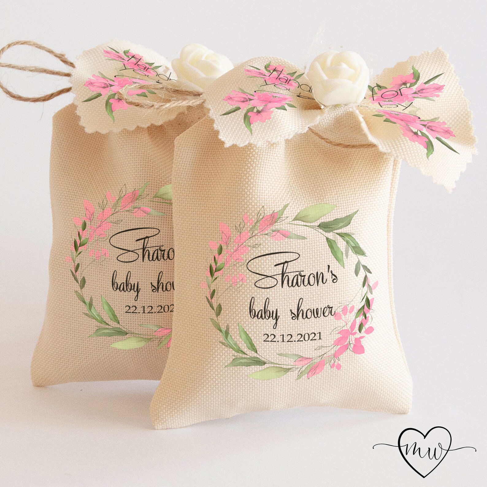 Girl Baby Shower Favor Bags Baby Girl Shower Favors Baby Etsy
