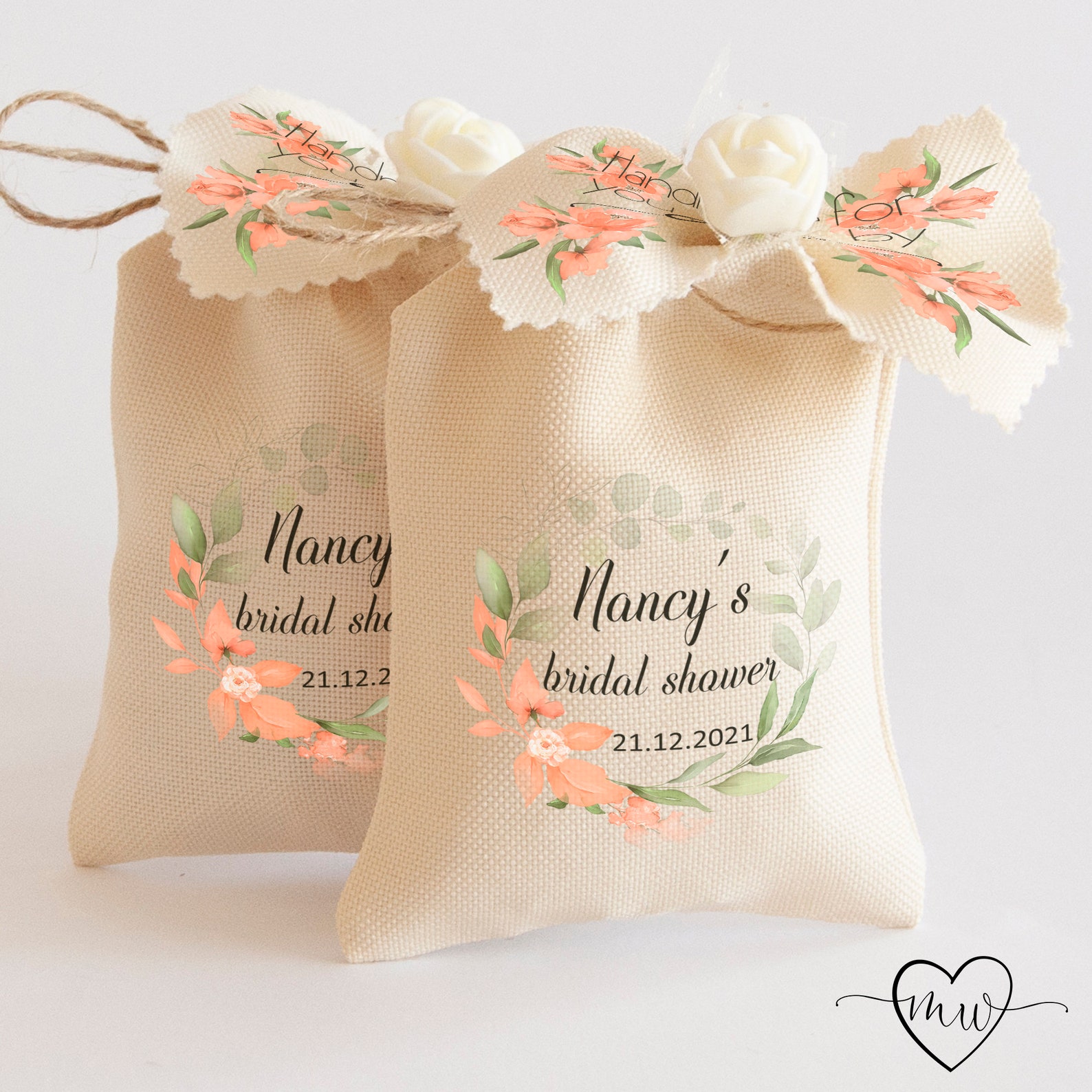 Personalized Wedding Shower Favors Bridal Shower Favour Bags Etsy