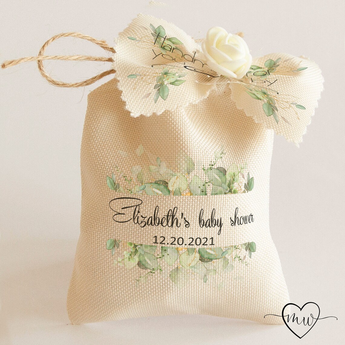 Personalised Baby Shower Gift Bag Boy Baby Shower Thank You Etsy
