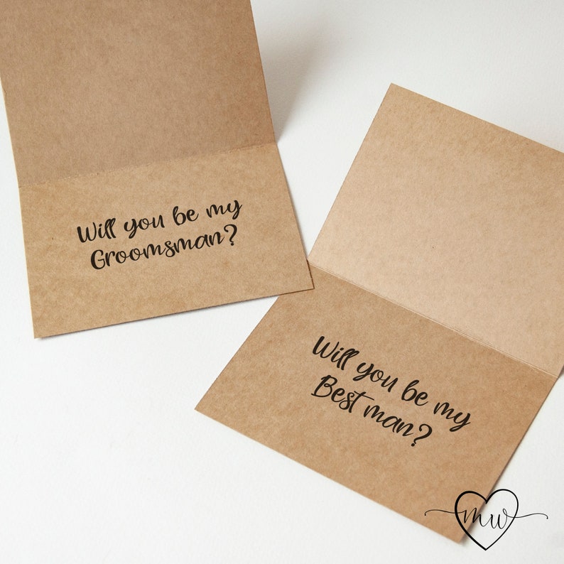 Funny Groomsmen Proposal Kraft Card Will you be my Groomsman Etsy