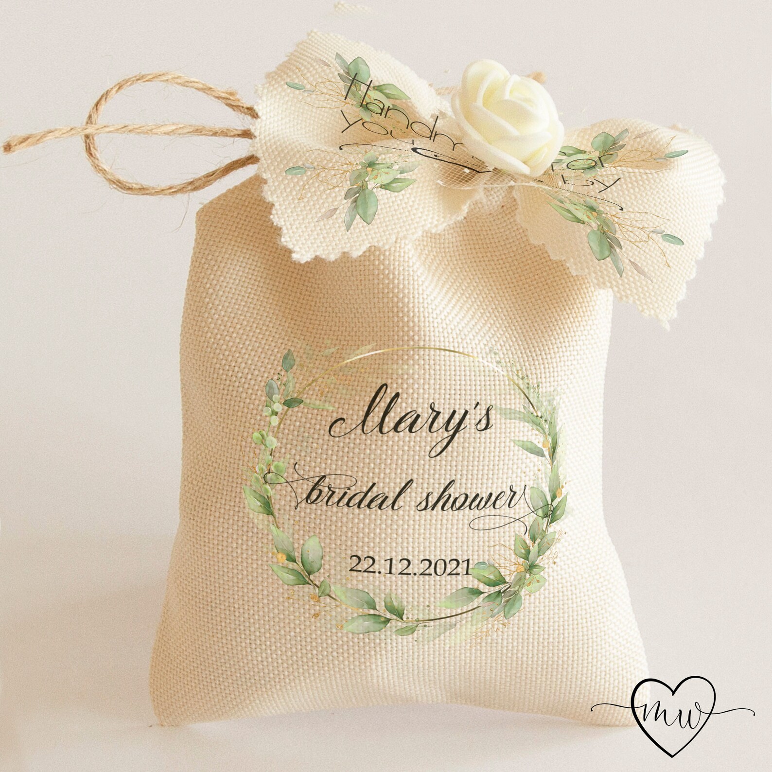 Bridal Shower Favor Bags Custom Treat Bags Wedding Favor Bags Etsy
