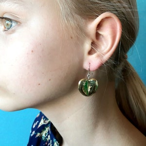 Earrings brass floral. Mother&#39;s day gift. Best gift for mother.