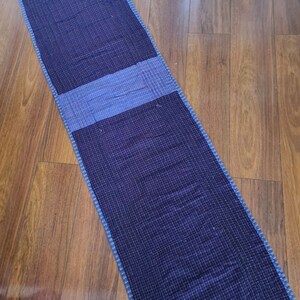 Chemin de table long fait main en patchwork, suspension murale, jeté, jeté de lit violet 220 cm/50 cm image 6