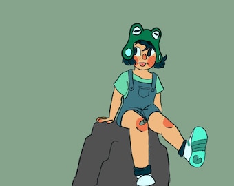 Stampa artistica di Froggy Girl