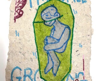 Sto ancora coltivando la pittura su carta riciclata
