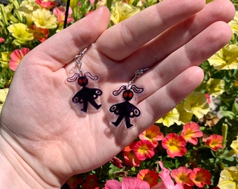 Orecchini di plastica Mothman