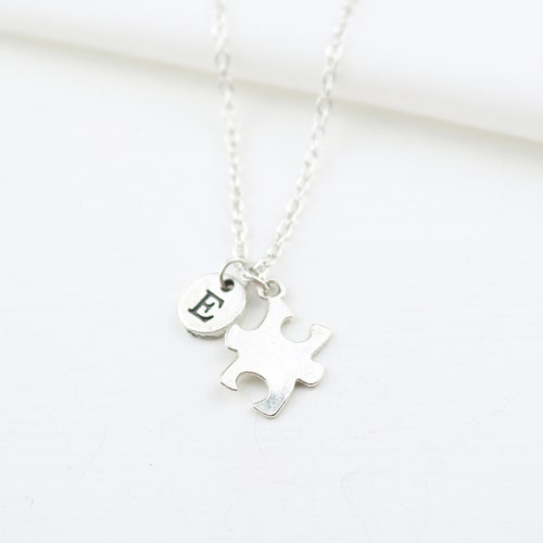 Puzzle Piece Necklace Autism Awareness Jewelry Autism Etsy