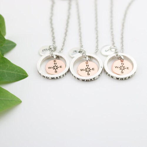 3 Friend Necklaces Friend Gift Set of 3 Personalized - Etsy ...