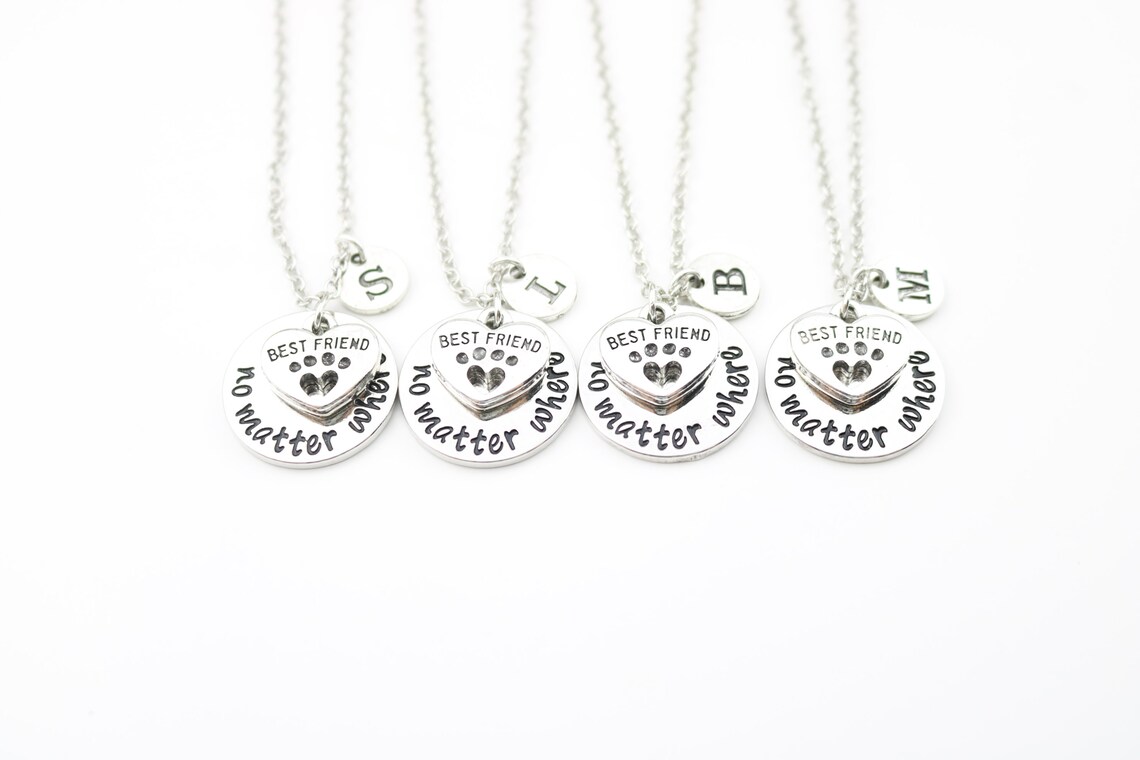 4 Friend Necklaces 4 Personalized Friend Gifts 4 Distance Etsy