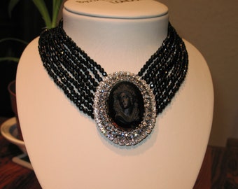 Black Cameo necklace