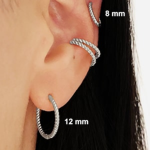 Silver Thin 6mm-13mm tiny basic hoops • Tiny hoops • Hoop earrings • Dainty hoops • Huggies hoops • Minimalist earrings • Silver hoop