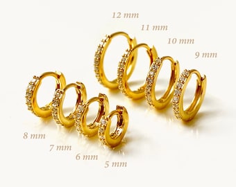 9ct 9K Yellow & White "Gold Filled" Little Girl's Small Hoop Earrings.12mm,2122 9ct 9K Yellow & White "Gold Filled" Little Girl's Small Hoop Earrings.12mm,2122