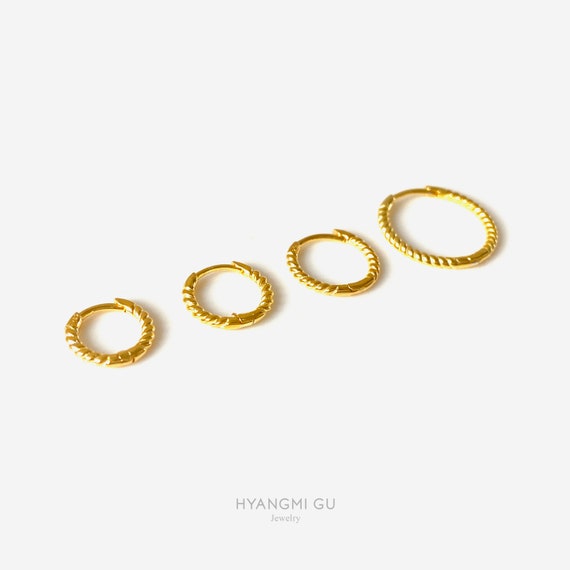 Thin Twist 6mm - 13mm tiny basic hoops • Tiny hoo… - image 4