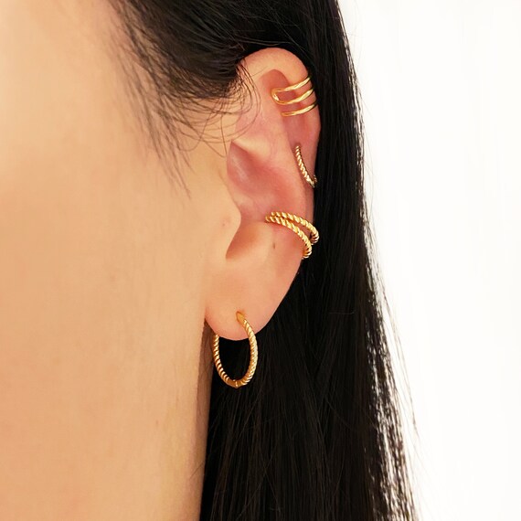 Thin Twist 6mm - 13mm tiny basic hoops • Tiny hoo… - image 5