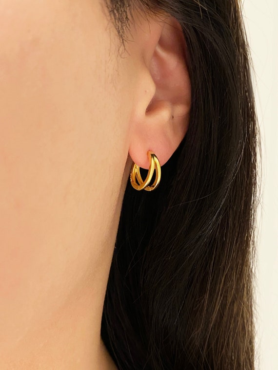 Double gold hoops outlet