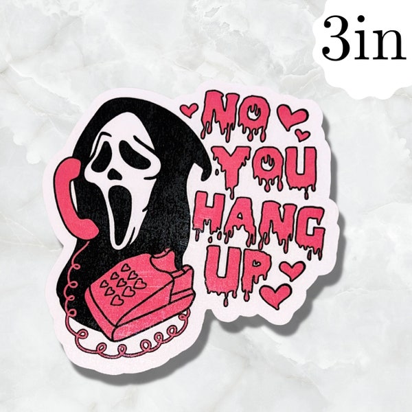 No you hang up sticker, ghost sticker, ghost face sticker, girly sticker, trendy sticker, Halloween sticker