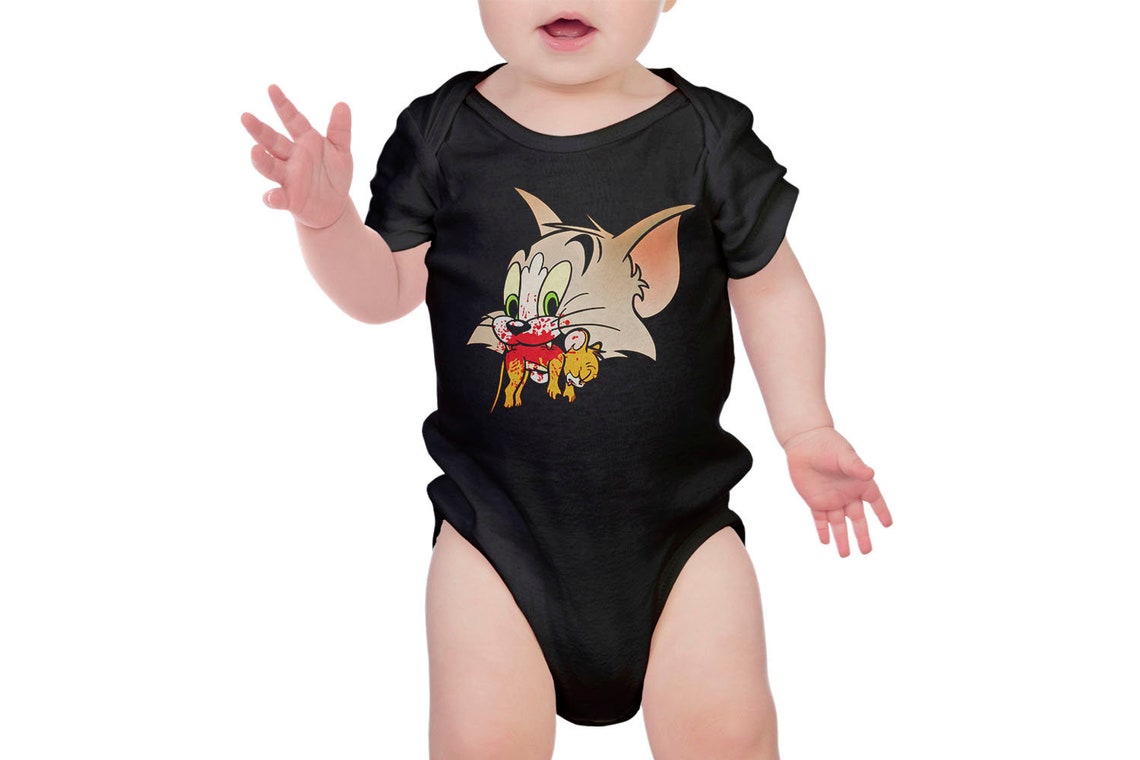 Tom and Jerry Funny Baby Onesie® 100 Cotton Baby Bodysuit Etsy