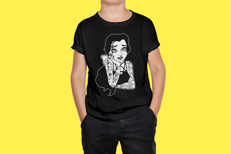 100/% Cotton Toddler T Shirt Kid T-Shirt Belle Disney Rock Kids T Shirt Kid Gift Toddler Tee Graphic Kid Tee