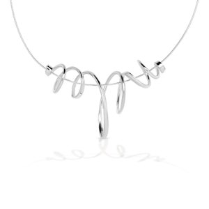 Modern statement necklace, handmade in the UK using sterling silver