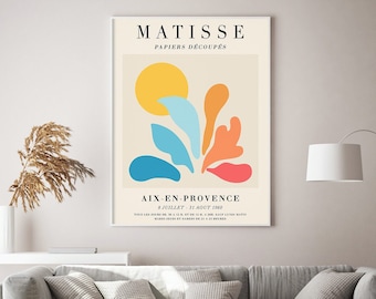 Matisse Print, Henri Matisse Exhibition Poster, Matisse Poster, Matisse Cutout Print, Henri Matisse Print,Modern Art,Abstract Art,Printable