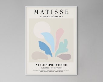 Matisse Print, Henri Matisse Exhibition Poster, Matisse Poster, Matisse Cutout Print, Henri Matisse Print,Modern Art,Abstract Art,Printable