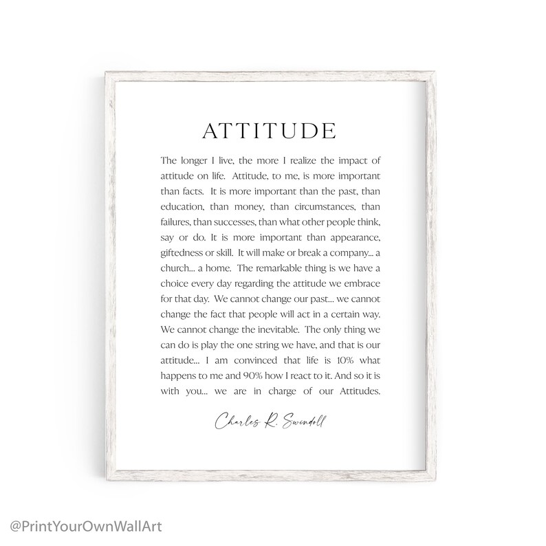 Comment on the motivational quote of charles r. swindoll brainly image