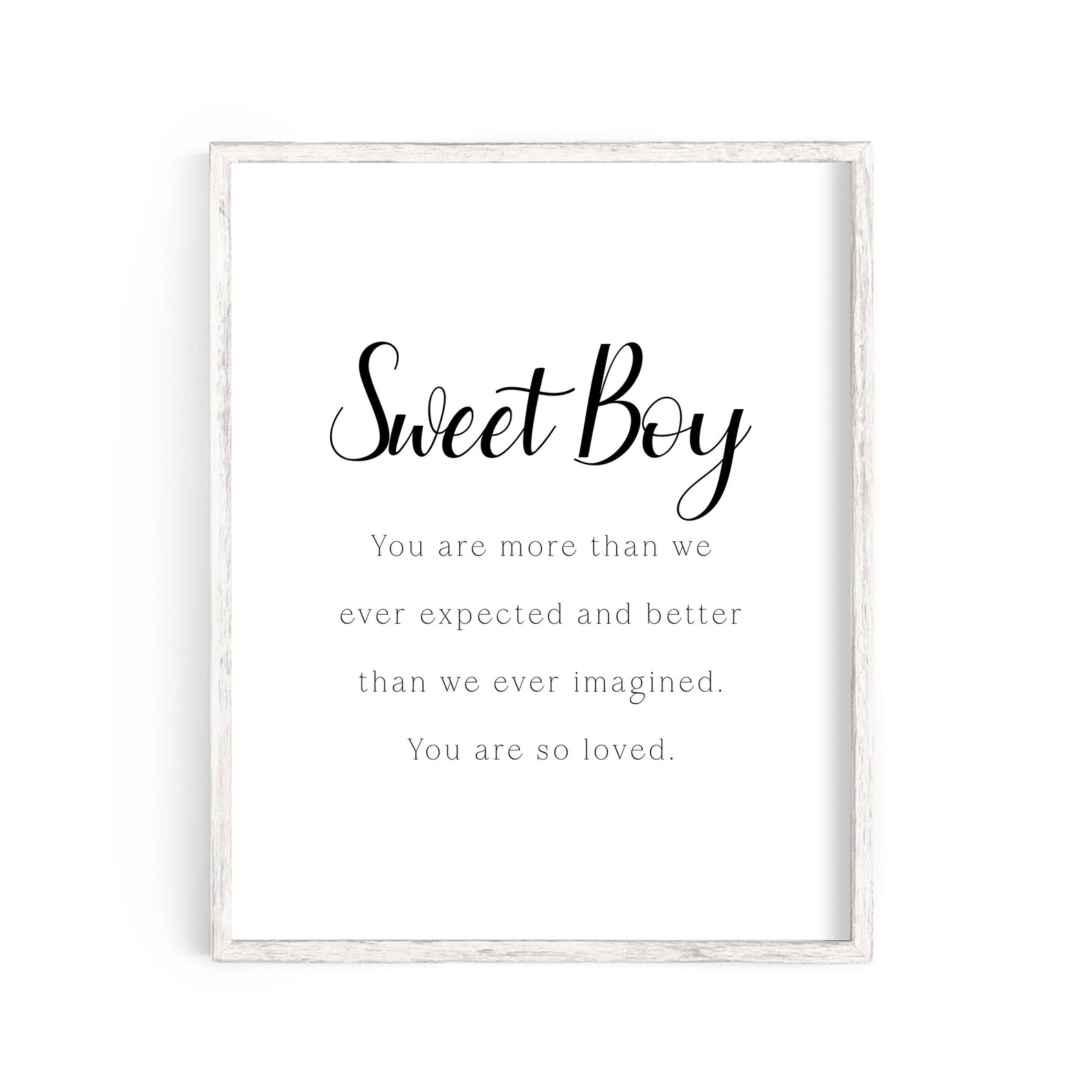Nursery Quote Print Boy Nursery Print Sweet Boy You Are More Etsy