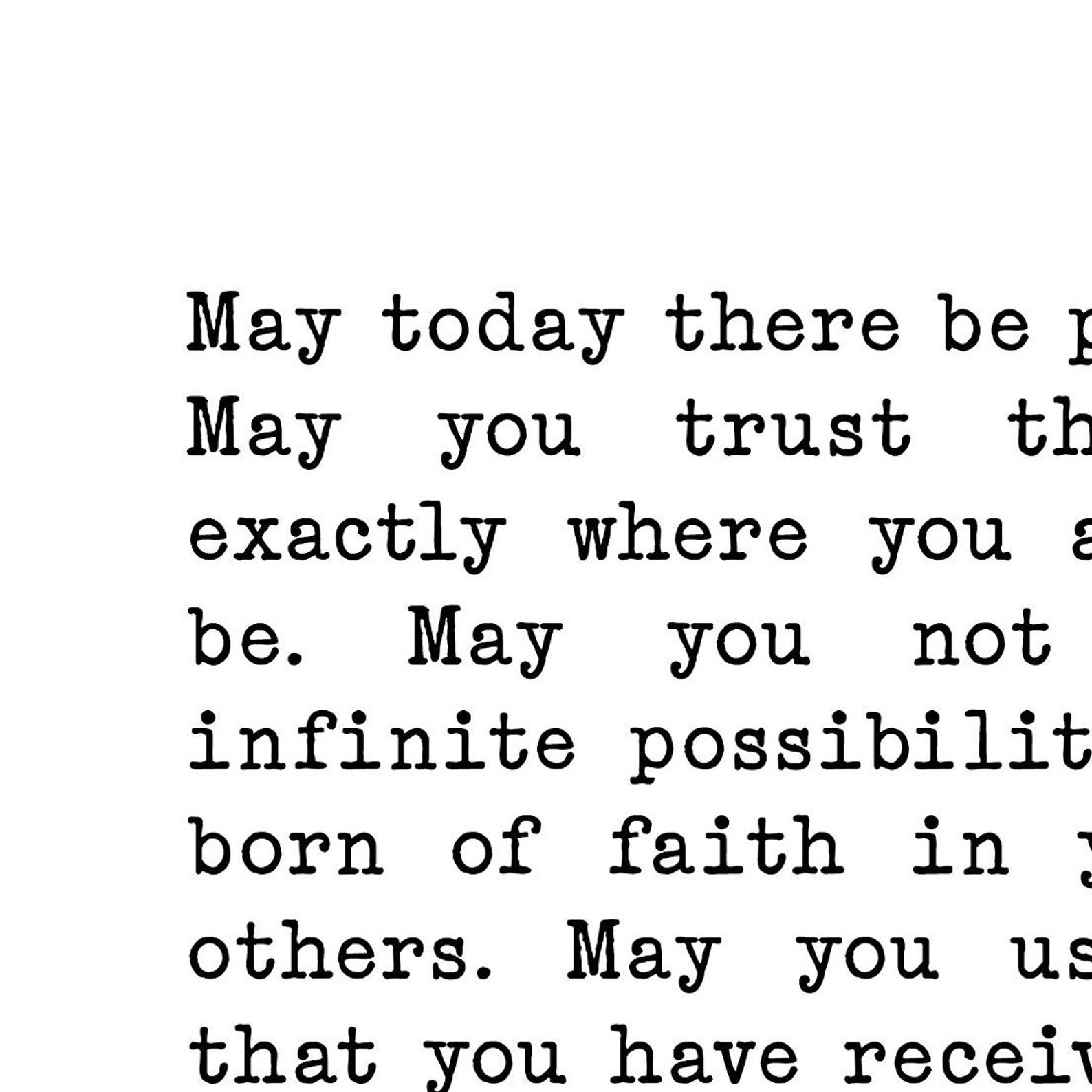 St Therese of Lisieux Peace Quote May Today There Be Peace Etsy UK