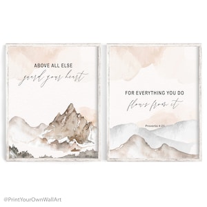 Proverbs 4:23, Guard your Heart, Bible Verse Wall Art, Scripture Print, Christian Decor, Farmhouse, Confirmation Gift, Bedroom Wall Decor