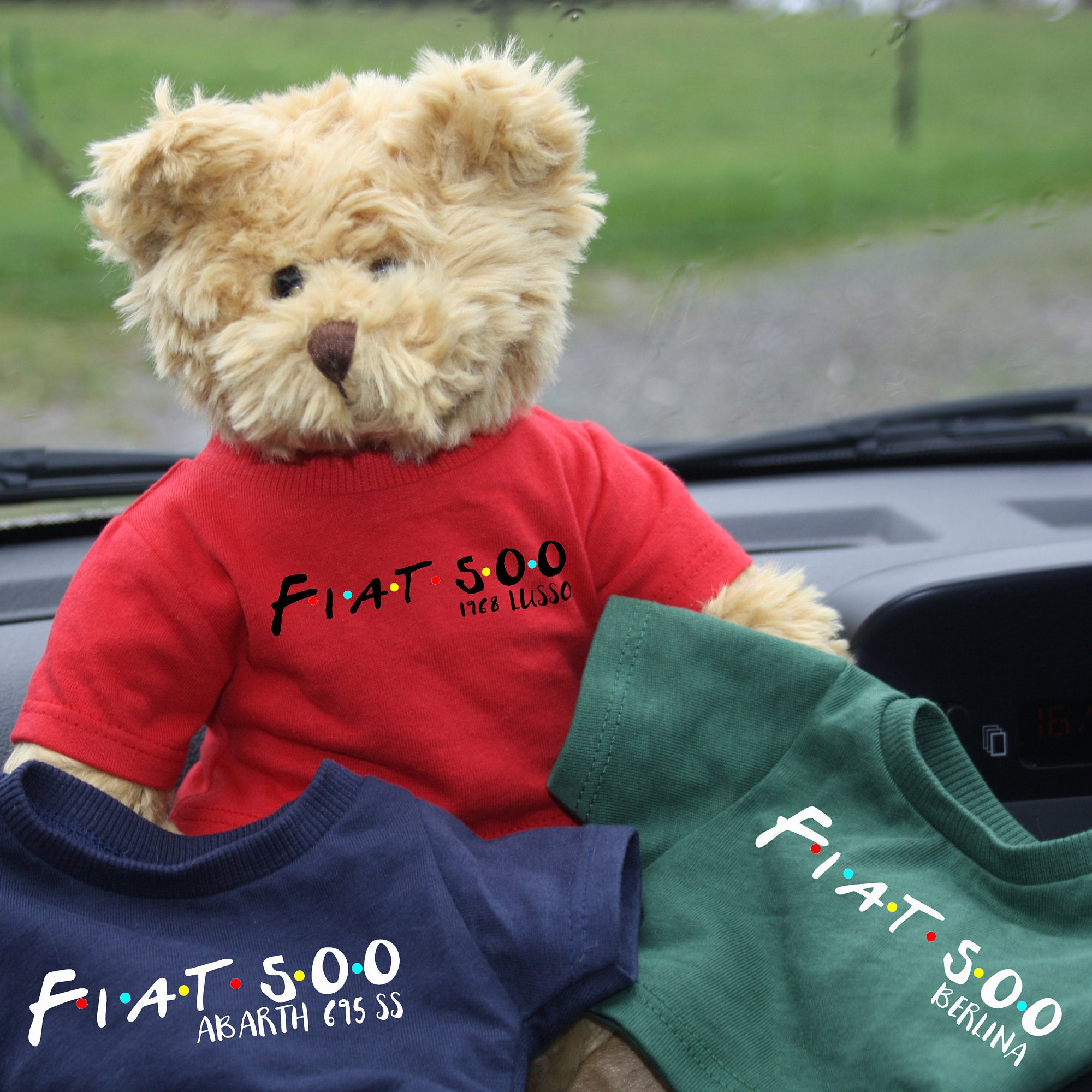 fiat 500 teddy bear