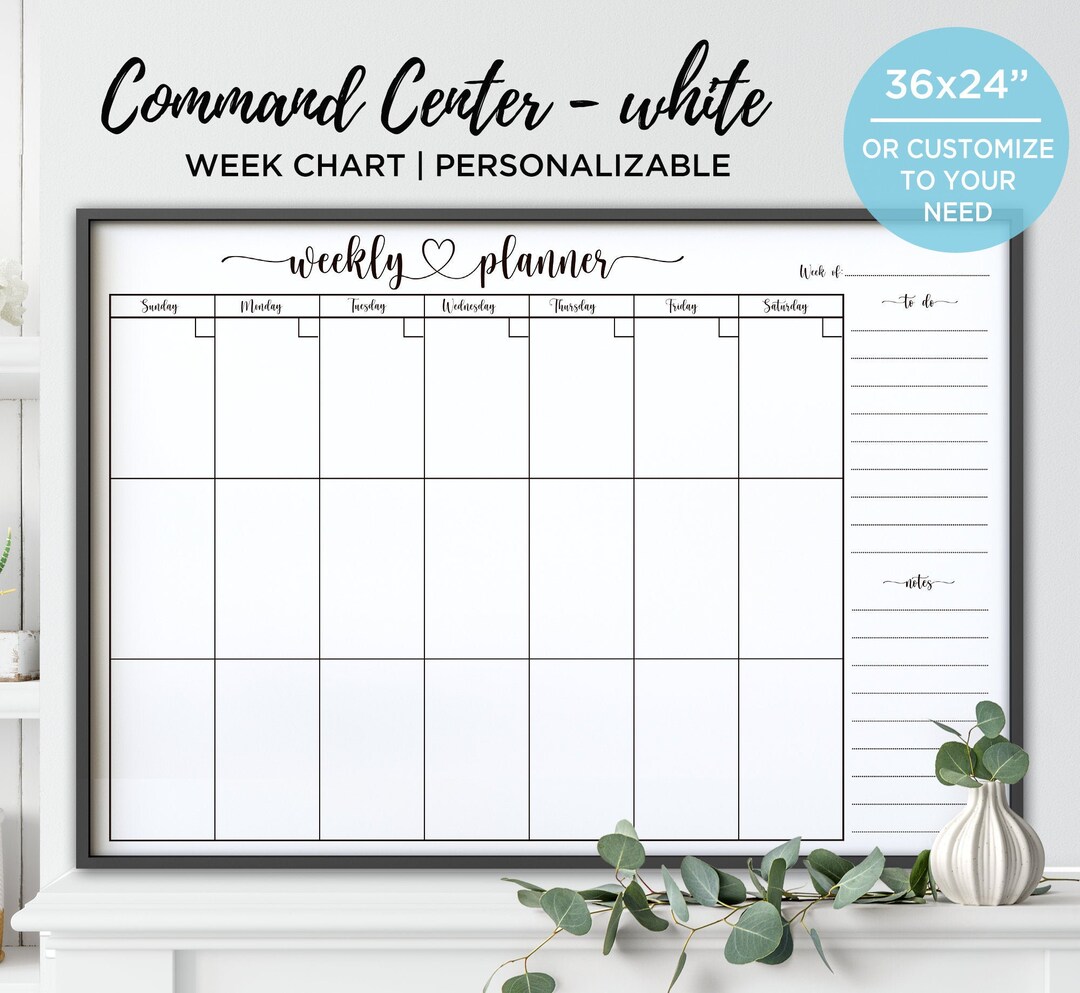 Wall Weekly Planner Organizer/ Family Command Center Etsy
