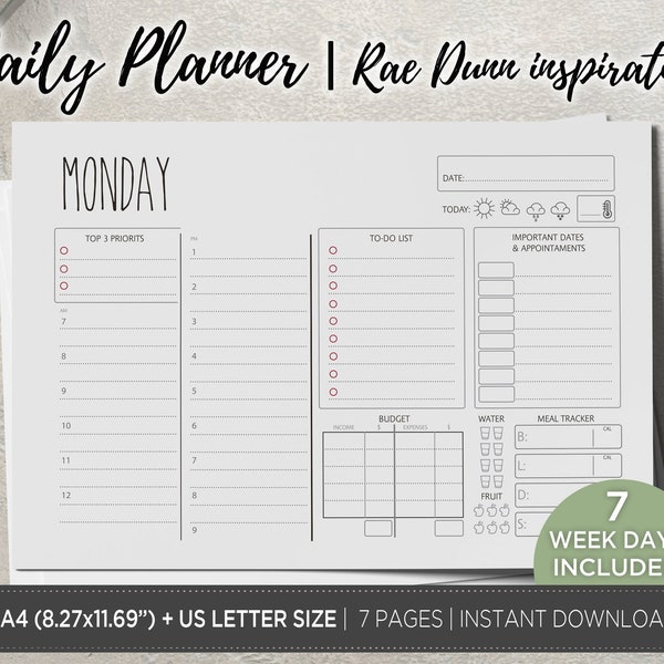 Rae Dunn 2024 Monthly Planner Etsy