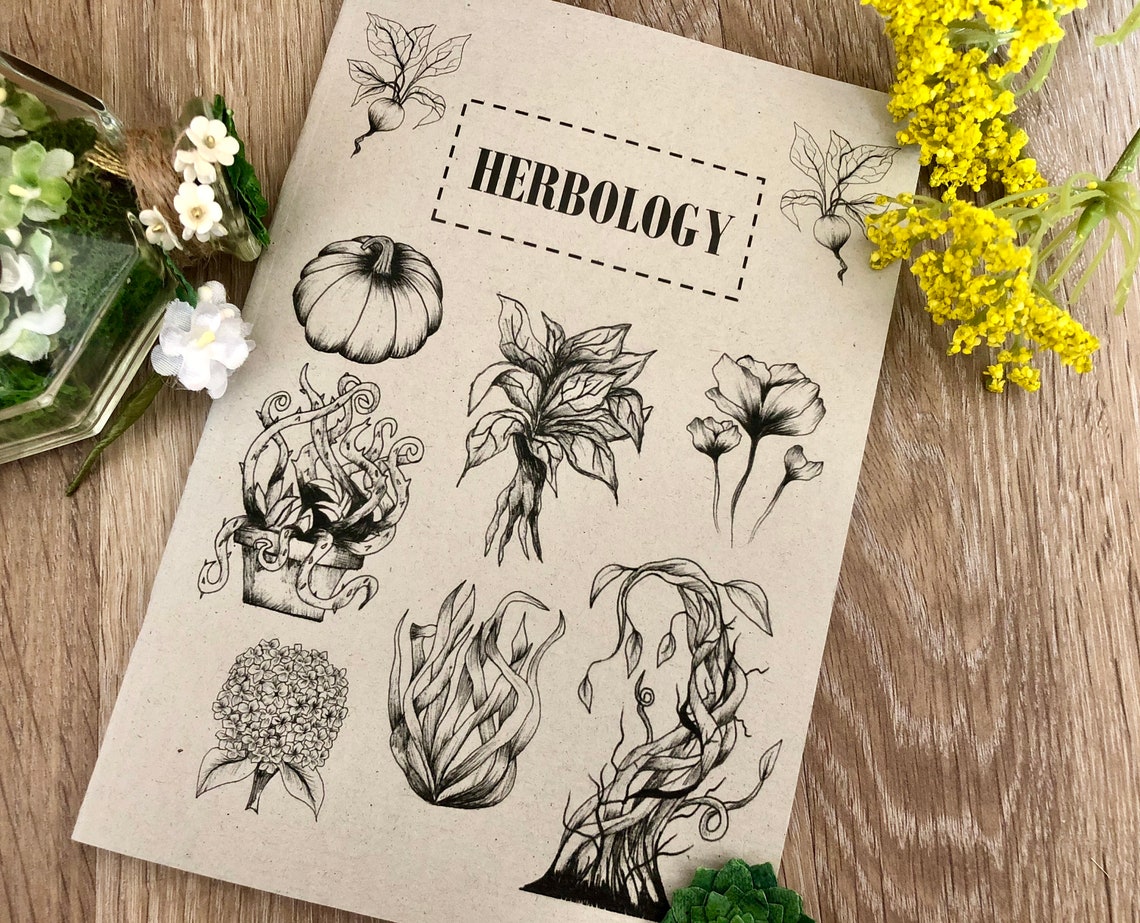 Herbology A5 notebook botanical bullet journal inspired by Etsy