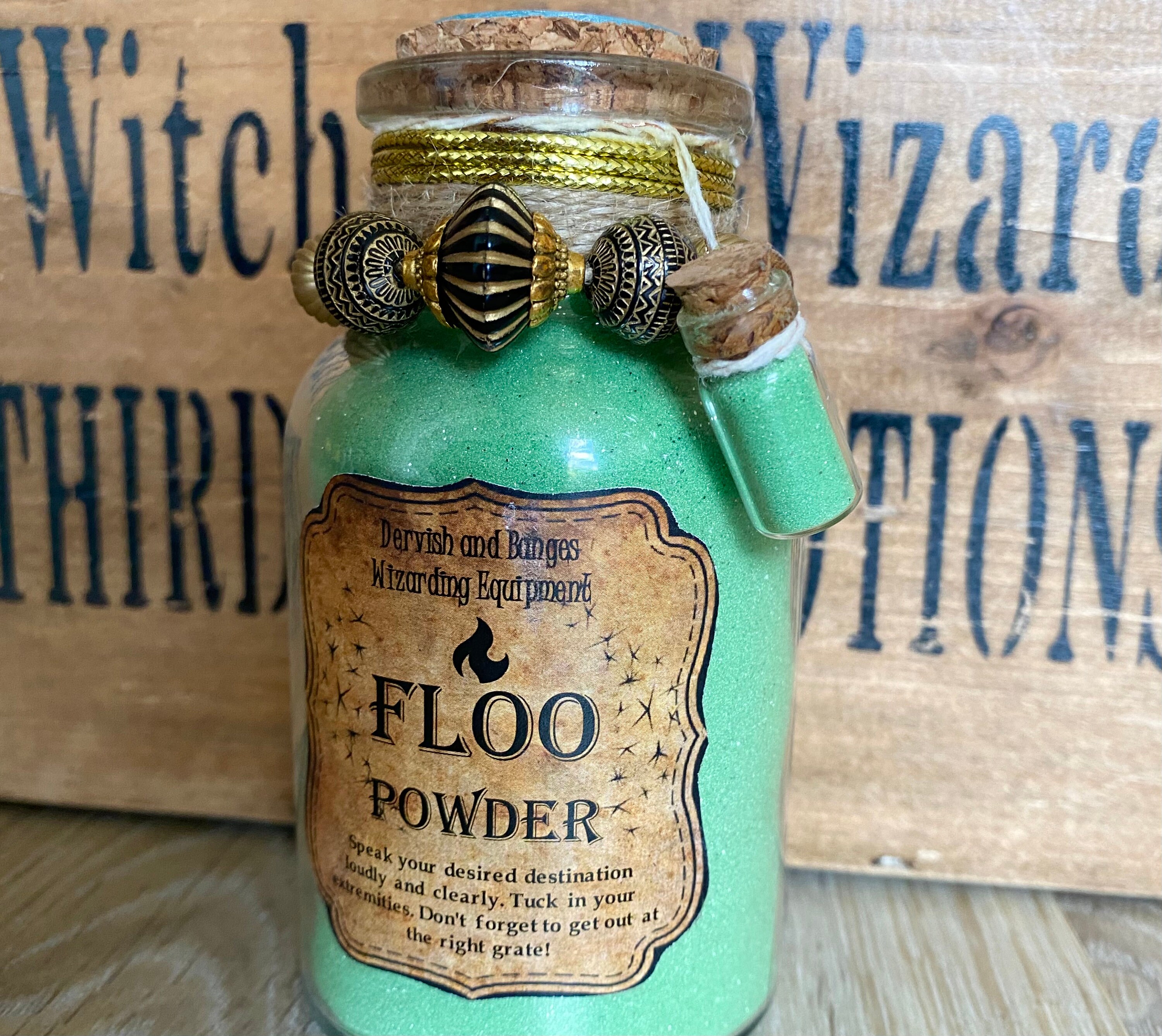 Floo Powder replica Harry Potter inspired glass jar ornament Etsy