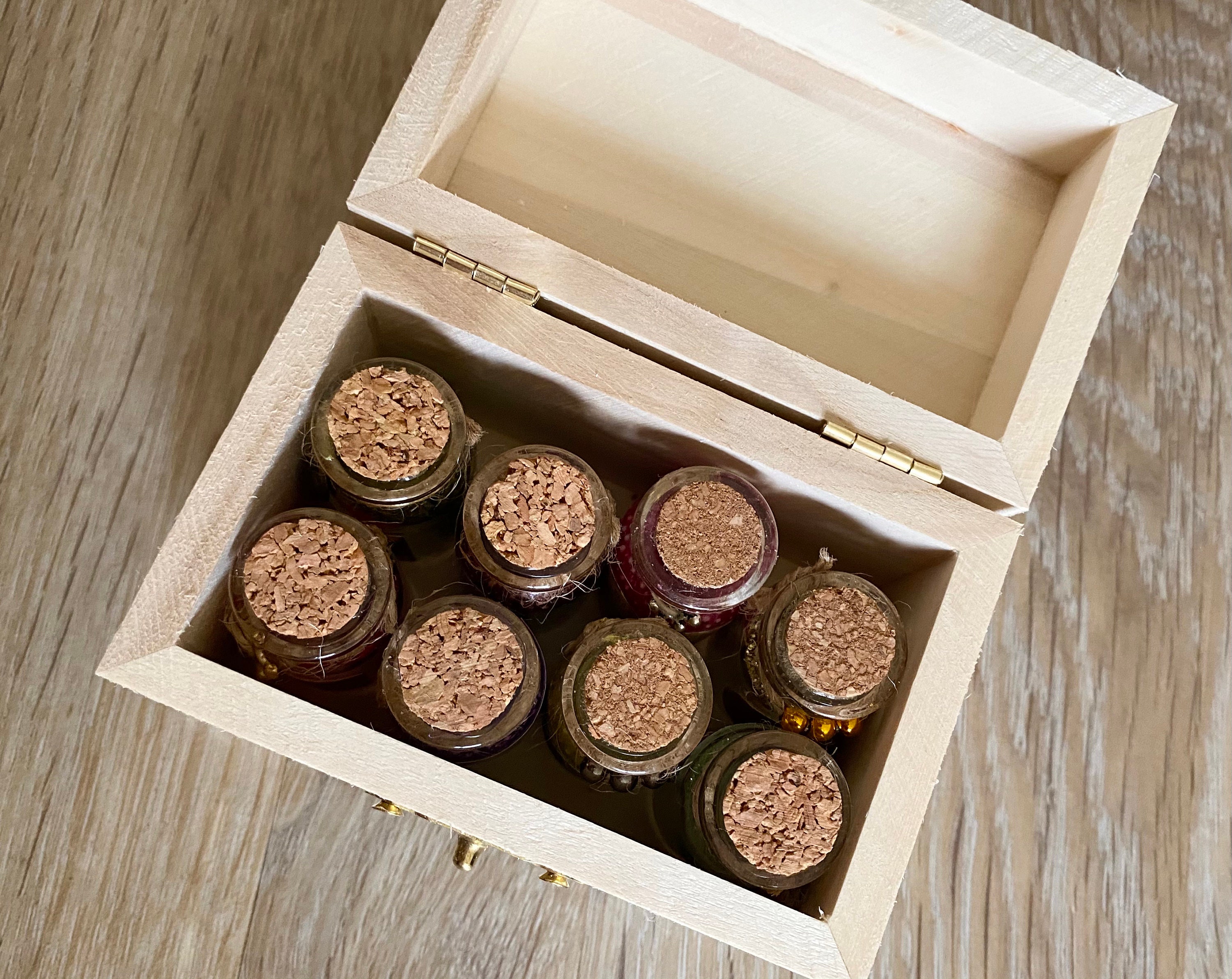 Mini gift set of potions and ingredients 8 potion wooden box Etsy