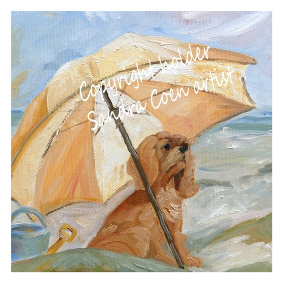 Cavalier King Charles Spaniel Umbrella - Ruby Cavalier King Charles Spaniel Umbrella - Ruby