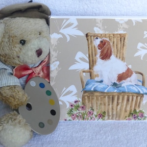 Cavalier King Charles Spaniel Watercolor Art Greeting Card