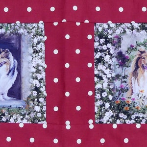 ROUGH COLLIE DOG table runner gift art