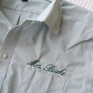 Custom Embroidered Button Down Shirt | Personalized Monogram Shirt | Oversized Button Up | Gift for Her | Everyday Classic