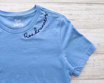 CUSTOM EMBROIDERED TEE + Custom Embroidered Women's T Shirt
