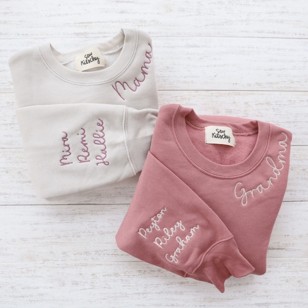 CUSTOM EMBROIDERED CREW + Custom Embroidered Crew Neck Sweatshirt