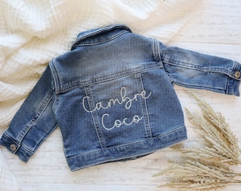 EMBROIDERED DENIM JACKET Mail In *Jacket not included* Mail in Embroidery for Baby, Toddler, Youth, Adult Personalized Denim Jacket