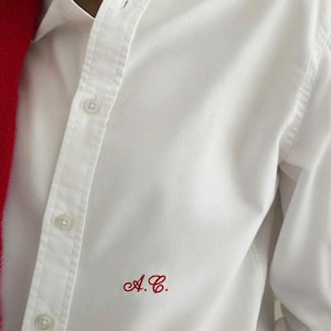 Custom Embroidered Button Down Shirt | Personalized Monogram Shirt | Oversized Button Up | Gift for Her | Everyday Classic