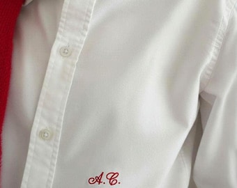 Custom Embroidered Button Down Shirt | Personalized Monogram Shirt | Oversized Button Up | Gift for Her | Everyday Classic